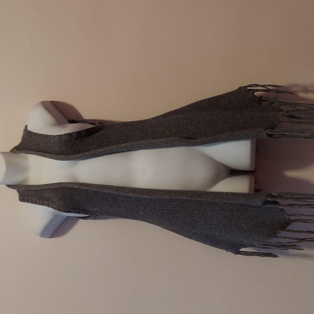 Sleeveless open front cardigan sweater vest